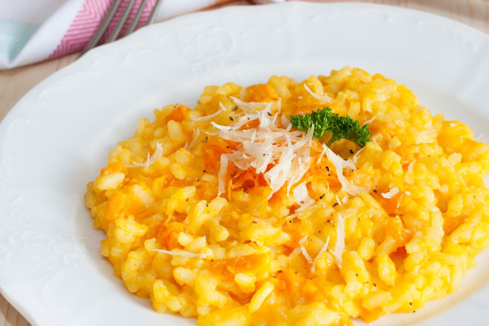 risotto di zucca ricetta olio farchioni